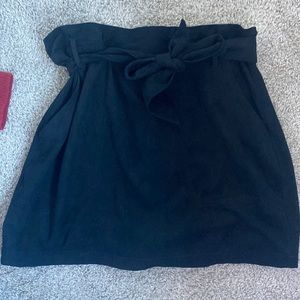 Black suede skirt